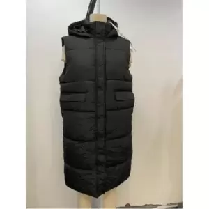 image of Missguided Recycled Longline Puffer Gilet - Black