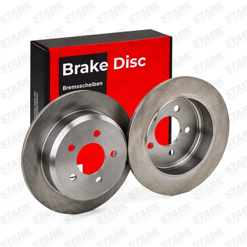 Image of STARK SKBD-0022091 Brake disc Rear Axle, solid, Cast Iron, Uncoated, Untreated, without bolts/screws Cast Iron Brake Disc (82)