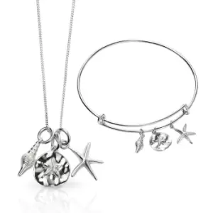 image of Tempest Cove Silver Sealife Charm Jewellery Set