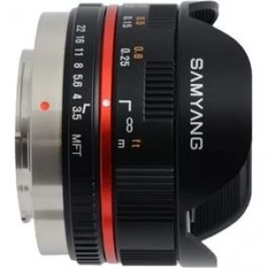 image of Samyang 7.5mm Fisheye F3.5 Black- M4/3