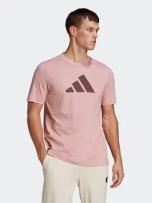 Image of adidas Future Icons Logo Tee, Pink Size XL Men