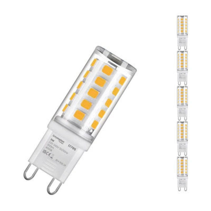 Image of Crompton Lamps LED G9 Capsule Light Bulb 3W (28W Eqv) Cool White 4000K Clear