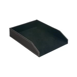 image of 5 Star Letter Tray Faux Leather Brown