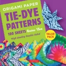 Image of Origami Paper 100 sheets Tie-Dye Patterns 6" (15 cm) : High-Quality Origami Sheets Printed with 8 Different Designs Instructions for 8 Projects Includ