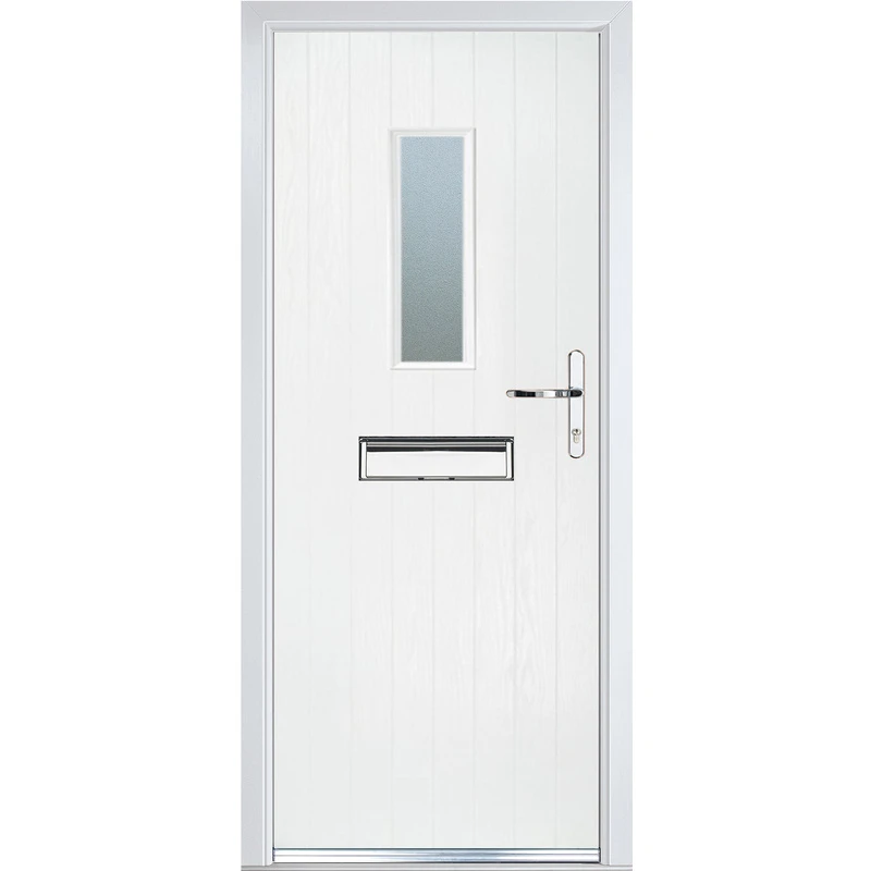 Image of Crystal Grp Door Cottage Long Glass White Rl 920 X 2055Mm Obs, White 1CWHRLHOB