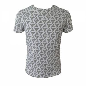 image of Assassins Creed Abstergo Logo All-Over Print Large T-Shirt - Light Grey