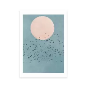 East End Prints Fly Away Print Blue/Pink