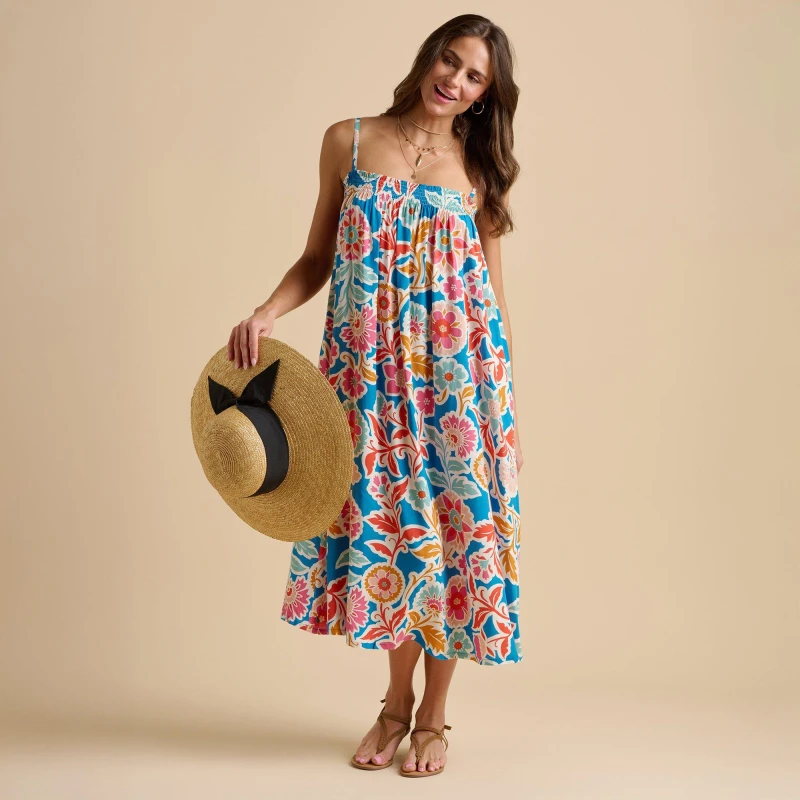 Image of Brakeburn Full Bloom Midi Dress Multi female 08
