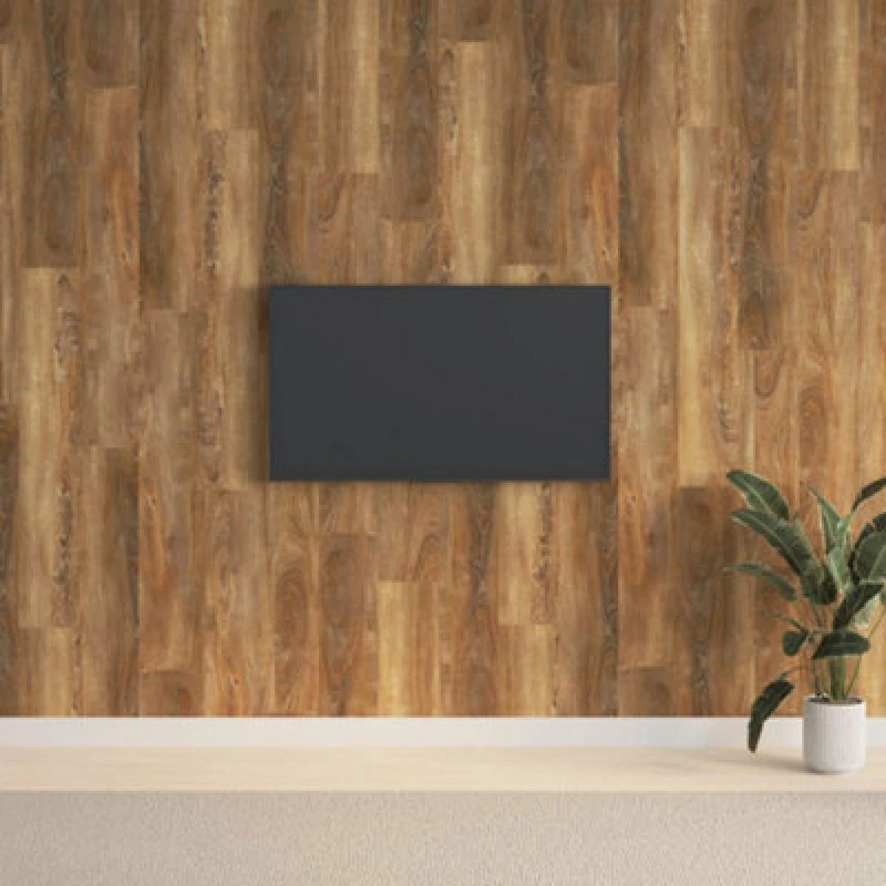 Image of vidaXL Wall Panels Wood Look Brown PVC 2.06 M², Brown 351819