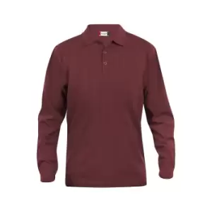 Clique Mens Classic Lincoln Long-Sleeved Polo Shirt (L) (Burgundy)