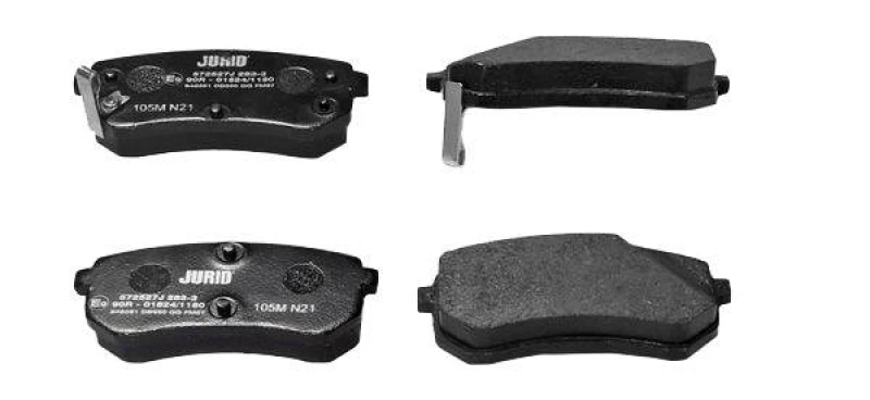 Image of JURID 572527J Brake pad set with acoustic wear warning, without accessories Brake Pad Set,disc brake (402)