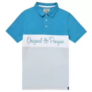 Image of Original Penguin Original Penguin Colour Polo Shirt Junior Boys - Blue