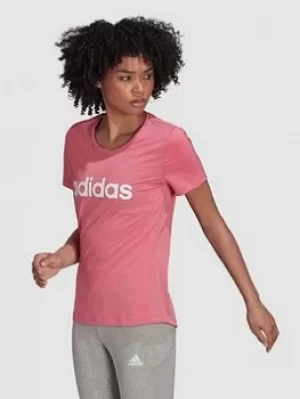 Image of adidas Design 2 Move Linear Low Tee, Rose, Size 2Xs, Women