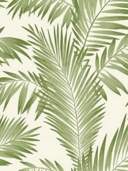 Image of Arthouse Tropical Palm Wallpaper ; Green