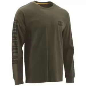 Image of Caterpillar Mens Trademark Logo Cotton T Shirt XXL - Chest 47-49' (119-124cm)
