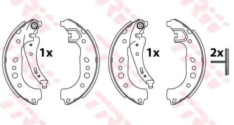 Image of Brake Shoe Set TRW GS8862