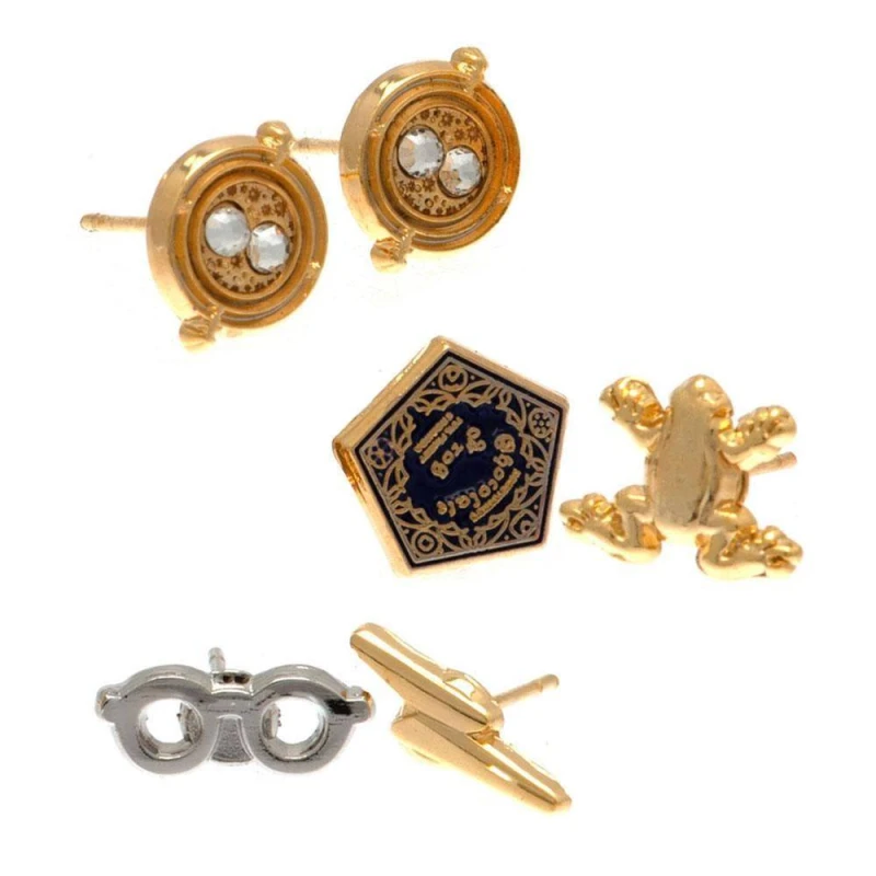 Image of Harry Potter Earrings Set (Pack of 3) Orange unisex