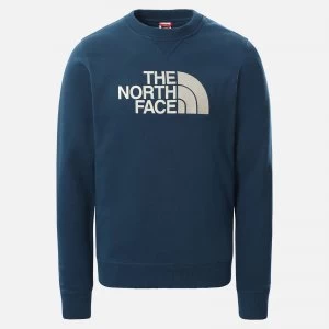 image of The North Face Mens Drew Peak Sweatshirt - Monterey Blue - L