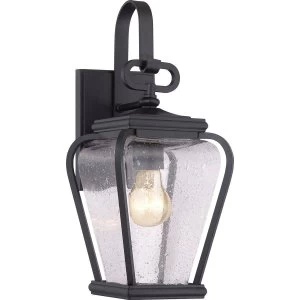 Image of 1 Light Small Wall Lantern - Mystic Black Finish, E27