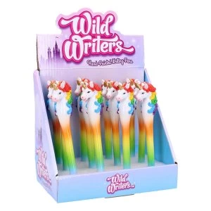 image of Wild Writers Rainbow Unicorn (Display of 12) Pens