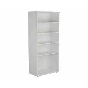 TC Office Bookcase with 4 Shelves Height 1800mm, White