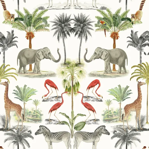 Image of Mirrored Animals Wallpaper