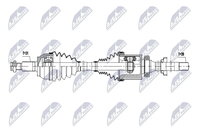 Image of NTY Drive shaft NTY NPW-LR-050