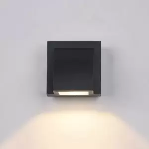 Netlighting Modern LED Outdoor Wall Lamp Black, Warm White 3000K 120lm, IP54 - I