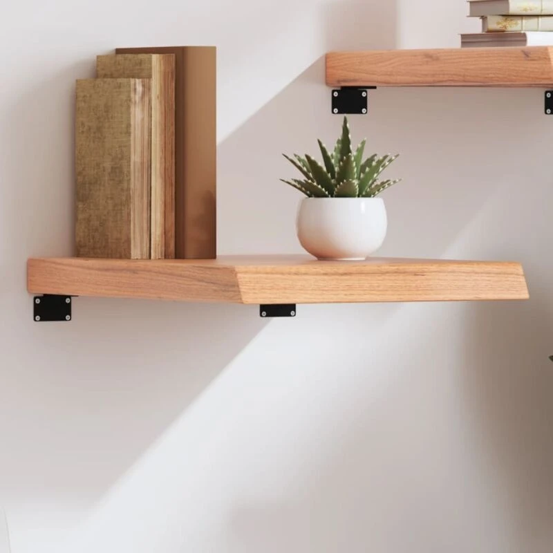Image of VIDAXL Vidaxl - Wall Shelf Light Brown 40x60x(2-6) cm Treated Solid Wood Oak 8720845813581
