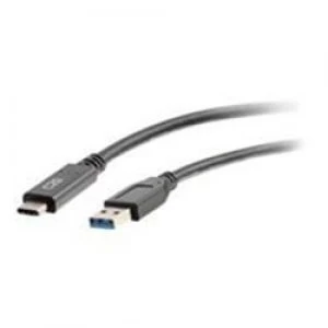 Image of C2G 1.8m (6ft) USB C Cable M/M - USB A 3.0 (3A) - Black
