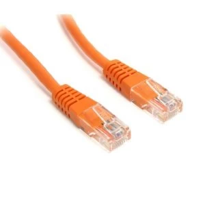 image of 15 ft Cat5e Orange Molded RJ45 UTP Cat 5e Patch Cable 15ft Patch Cord