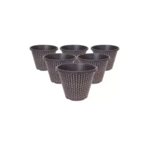 Image of Pack of 6 Black & Gold Pinecone Planters