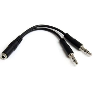 Image of StarTech 3.5mm 4 Pin to 2x 3 Pin 3.5mm