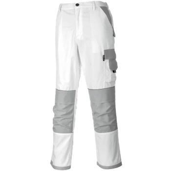 image of Portwest - Pro Painters Decorators Trousers Slim Fit 10 Pockets + Hammer Loop S