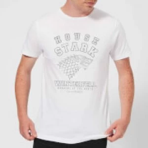 Image of Game of Thrones House Stark Mens T-Shirt - White - 3XL