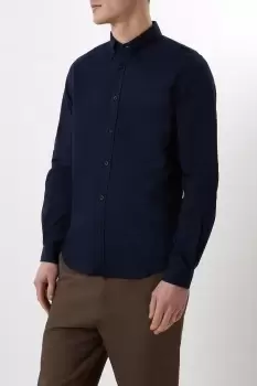 Image of Mens Long Sleeve Chest Pocket Oxford Shirt