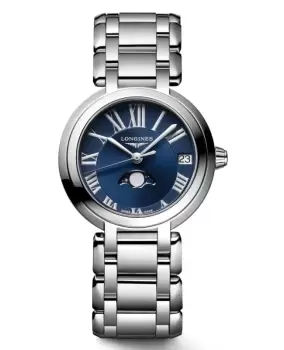 image of Longines Primaluna Quartz 30mm Blue Dial Steel Womens Watch L8.115.4.91.6 L8.115.4.91.6