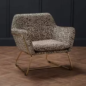 image of LPD Charles Armchair Leopard Print