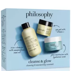 Image of philosophy LOOKFANTASTIC Exclusive Cleanse and Glow Skincare Trial Set