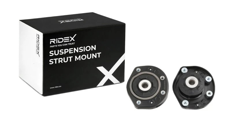 Image of RIDEX 1180S0851 Top strut mount Front Axle, without rolling bearing Suspension Strut Support Bearing (1180)