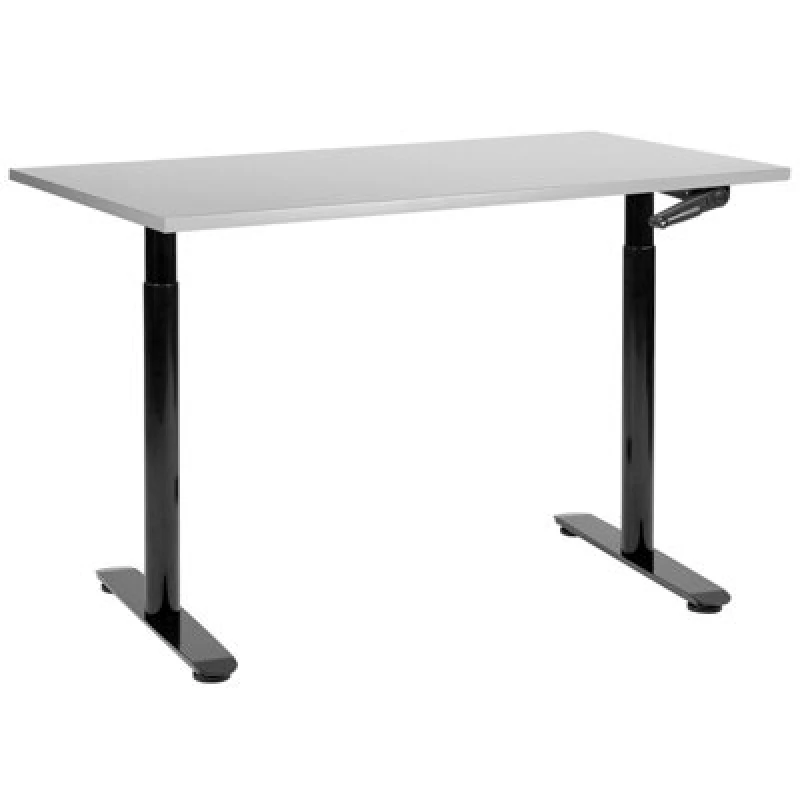 Image of Beliani Manual Adjustable Standing Desk Destinas Grey/ Black 120 Cm 72 Cm