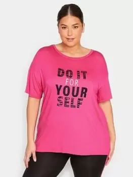 Image of Yours Do It For Yourself Active Top - Pink, Size 16, Women