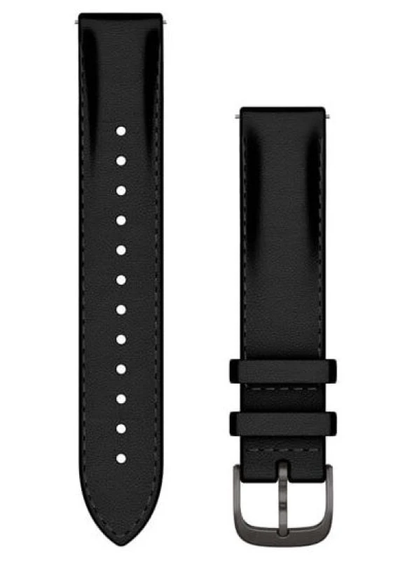 Image of Garmin 010-12932-61 Quick Release Strap (18mm) Black Leather Watch