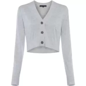Image of French Connection Loxi Recycled V Neck Cardigan - Grey