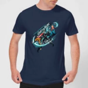 Image of Aquaman Fight for Justice Mens T-Shirt - Navy - L