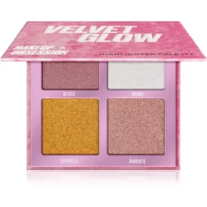 Image of Makeup Obsession Velvet Glow Highlighting Palette 4,4 g