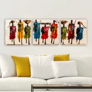 Image of 3P320420561 Multicolor Decorative Canvas Painting (3 Pieces)