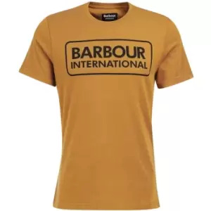 Image of Barbour International Essential Large Logo T-Shirt - Brown