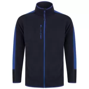 image of Finden And Hales Unisex Adults Micro Fleece Jacket (S) (Navy/Royal Blue)