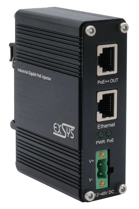 Image of EXSYS PoE++ Gigabit Injector 90W. -40°C to +80°C